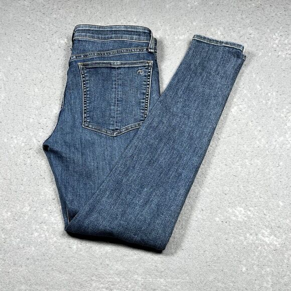 Rag & Bone Jeans Womens 29 Blue Cate Mid Rise Skinny Stretch Denim Classic Fit - Picture 1 of 14
